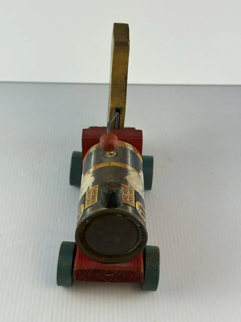 MICKEY MOUSE PULL TOY Train Engineer No. 485 Choo Choo Antique Fisher Price